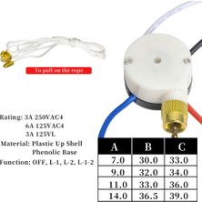 ZE-208S E89885 3 Hız 4 Telli Çekme Zinciri Kordon Anahtarı Fan Işıkları Anahtarının Değiştirilmesi (Yurt Dışından)