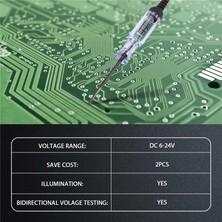 Test Işığı 2pcs, 6V-24V Dc Araba Devre Test Cihazı (Yurt Dışından)