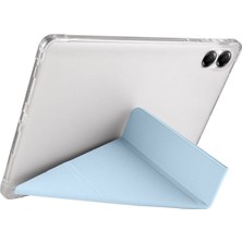 Smcase Huawei Honor X9 11.5' Kılıf Standlı Katlanabilir Pu Silikon Tf1 Mavi