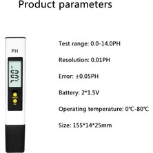 Metre Algılama Kalemi Dijital Ekran Ph Su Kalitesi Test Ölçer (Yurt Dışından)