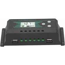 Lamba Için Güneş Paneli Regülatörü Şarj Regülatörü Pwm Çift USB LCD Ekran 30A 12V/24V (Yurt Dışından)