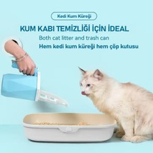 LitterLux Yeni Nesil Elekli Poşet Hazneli Kedi Kumu Küreği