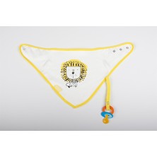 Babyjem Fular Önlük Emzik Tutacaklı Ekru Aslan