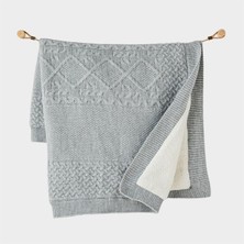 Andywawa Battaniye Triko 95x85cm Gri Melanj