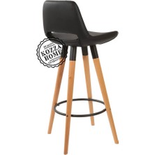 Kozza Home Retro 220 Bar Sandalye Naturel - Siyah - 75 cm