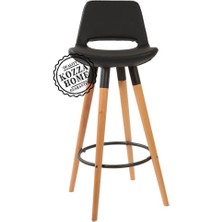 Kozza Home Retro 220 Bar Sandalye Naturel - Siyah - 75 cm