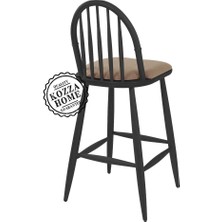 Kozza Home Jessie Bar Sandalye Siyah - 65 cm
