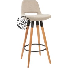 Kozza Home Retro 220 Bar Sandalye Naturel - Keten - 65 cm