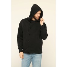 Owut Collection Erkek Kapüşonlu Düğme Detaylı Hırka