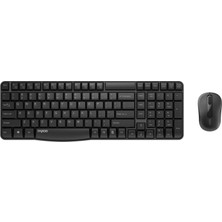 RAPOO 18431 X1800S Nano Alıcılı Kablosuz Türkçe Klavye Optik Mouse Set,Siyah