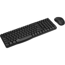 RAPOO 18431 X1800S Nano Alıcılı Kablosuz Türkçe Klavye Optik Mouse Set,Siyah