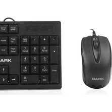 DARK Türkçe F Kablolu Ofis Klavye - Mouse Set DK-AC-KM1020F