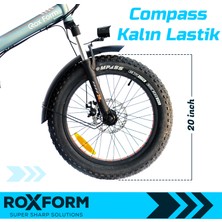 Roxform R-200 Elektrikli Katlanabilir Bisiklet 20 Inç Titanyum Mavi