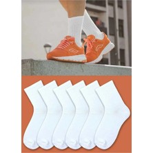 Viatom Düz Beyaz Kolej Çorap 6 Çift 4003 BEYAZ6LI