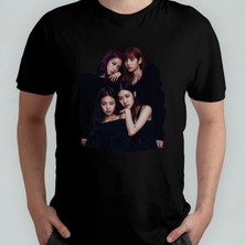 Pixxa Blackpink %100 Pamuklu Bisiklet Yaka T-Shirt Model - 4