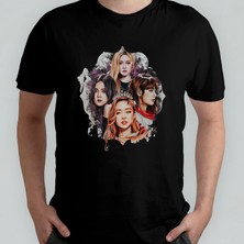 Pixxa Blackpink %100 Pamuklu Bisiklet Yaka T-Shirt Model - 9