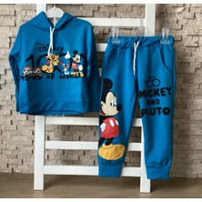 MinimeKids Disney Baskı Çocuk Kapüşonlu Alt Üst Takım