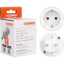 Durgunstore Ucomen PA-GEBA-01SW 10 Amper Wifi Tuya Destekli Akıllı Priz (81)