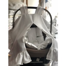 Derin Boutique Beyaz Müslin Puset Minderi