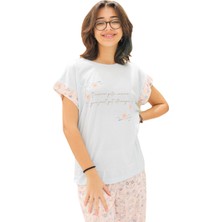 Mihra Kadın Kısa Kol Yuv Yaka Pijama Takımı