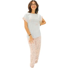 Mihra Kadın Kısa Kol Yuv Yaka Pijama Takımı