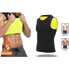Multiflex %100 Gerçek Doğal Neopren Erkek Termal Terleten Sauna Atlet Korse Erkek Zayıflama Atleti