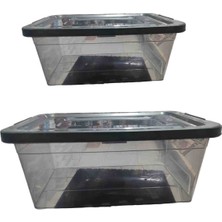 Amaç Yaşam ve Ambalaj Saklama Kabı 15 Litre Dikdörtgen Saklama Kabı 2 Li Set