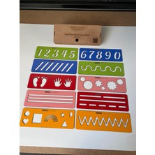 Lumos Dekor Eğitici Ahşap Çizgi Çalışmaları 10'lu Set