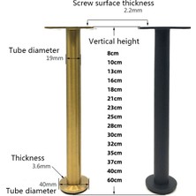 Yuekeda Yuekeda-Paslanmaz Çelik Dolap Kanepe Ayakları, Yükseklik: 16CM (Yurt Dışından)