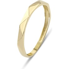 Kairos Jewelry 14 Ayar Altın Üçgen Desen Yüzük KRS094-14GR