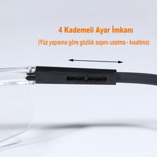 Kkdstock Ayarlı Şeffaf Koruyucu Çapak Gözlüğü