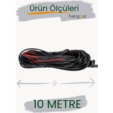 Hangast Araç Kamera Kablosu 10METRE. 2,5 Mm- 4 Boğum - 5 Pin Araç Kamera Kablosu 10M. HC010