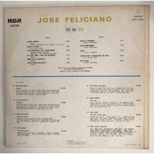 Jose Feliciano 10 To 23 Lp Plak (Orjinal 1973 Fransa Baskı)