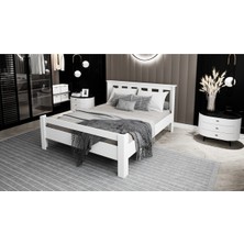 Ninnimo Still 160X200 Yatak Uyumlu Çift Kişilik Beyaz Mdf Karyola Msçy-1