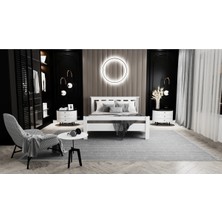 Ninnimo Still 160X200 Yatak Uyumlu Çift Kişilik Beyaz Mdf Karyola Msçy-1