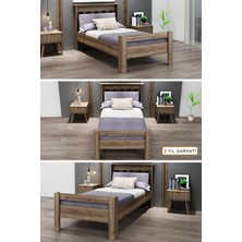 Ninnimo Still 100X200 Yatak Uyumlu Tek Kişilik Ceviz Karyola Sty-2
