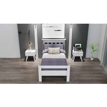 Ninnimo Still 100X200 Yatak Uyumlu Tek Kişilik Beyaz Mdf Karyola Msty-1