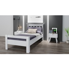 Ninnimo Still 100X200 Yatak Uyumlu Tek Kişilik Beyaz Mdf Karyola Msty-1