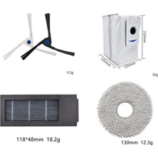 Decisive 16 Adet Yedek Parçalar Deebot X2/x2 PRO/DEX86 Robotlu Süpürge Yan Fırça Filtre Toz Torbası Paspas Bezi (Yurt Dışından)