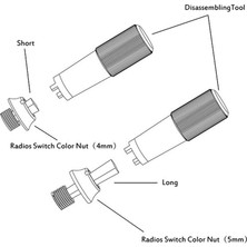 Decisive Radyo Verici Anahtarı Sabit Somun ve Kurulum Anahtarı Radiolink Futaba Jr Uzaktan Kumanda T8FG T14SG T18SZ T16SZ, Mavi (Yurt Dışından)