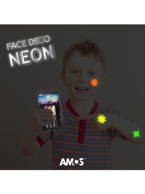 Armos Neon Gece Parlayan Yüz Boyası - 3lü Set