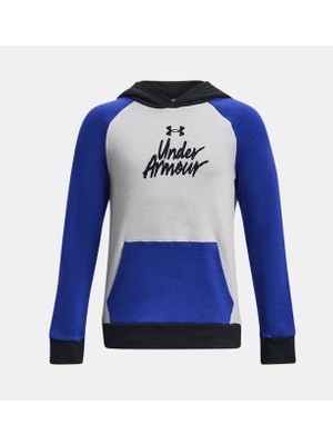 Under Armour Erkek Çocuk UA Rival Fleece Script Colorblock Kapüşonlu Üst