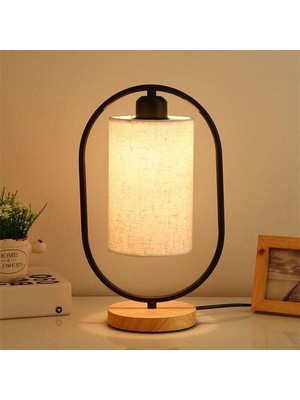 YHome Çin Tarzı Masa Lambası Yatak Odası Başucu Işıkları Vintage Ahşap Kumaş Masası Işık Üç Renkli Ayarlanabilir Dekor Aydınlatma Fikstürü | LED Masa Lambaları (Yurt Dışından)