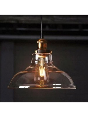 YHome Lambalar Endüstriyel Edison Vintage Style 1 Işıklı Kolye Cam Asılı Ampul Değil (Yurt Dışından)