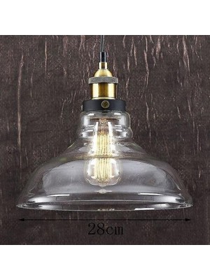 YHome Lambalar Endüstriyel Edison Vintage Style 1 Işıklı Kolye Cam Asılı Ampul Değil (Yurt Dışından)