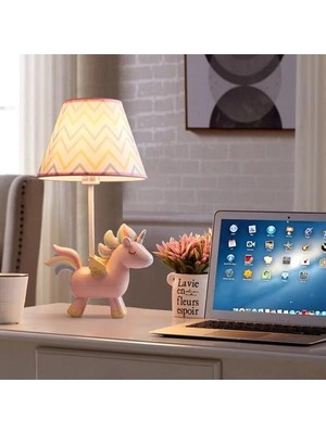 YHome Unicorn Nightlight Girl Yatak Odası Masaüstü Dekorasyon Masa Lambası (Yurt Dışından)