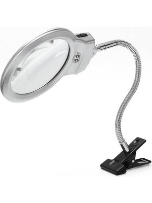 YHome Masaüstü Cam Okuma Loupe Metal Hortum LED Işıklı Lambalı Üst Masa Magnifier | Büyüteçler (Yurt Dışından)