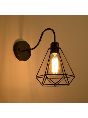 YHome LED Duvar Işığı Retro Retro Çatı Katı Endüstriyel Duvar Lambası Siyah E27 Vintage Aplikler Duvar Lambası Endüstriyel Aydınlatma Fikstürü Kapalı (Yurt Dışından)