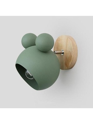 YHome Nordic Duvar Lambası Alüminyum Mickey Sconce Çocuklar Için Yatak Odası Işıkları Modern Iç Duvar Işık Armatürleri E27 Yaratıcı Lüminaire (Sarı) (Yurt Dışından)