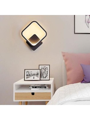 YHome Modern Siyah Beyaz LED Duvar Lambası - Basit Sanat Durumu Kapalı Ev Dekoru Başucu Işığı (Yurt Dışından)